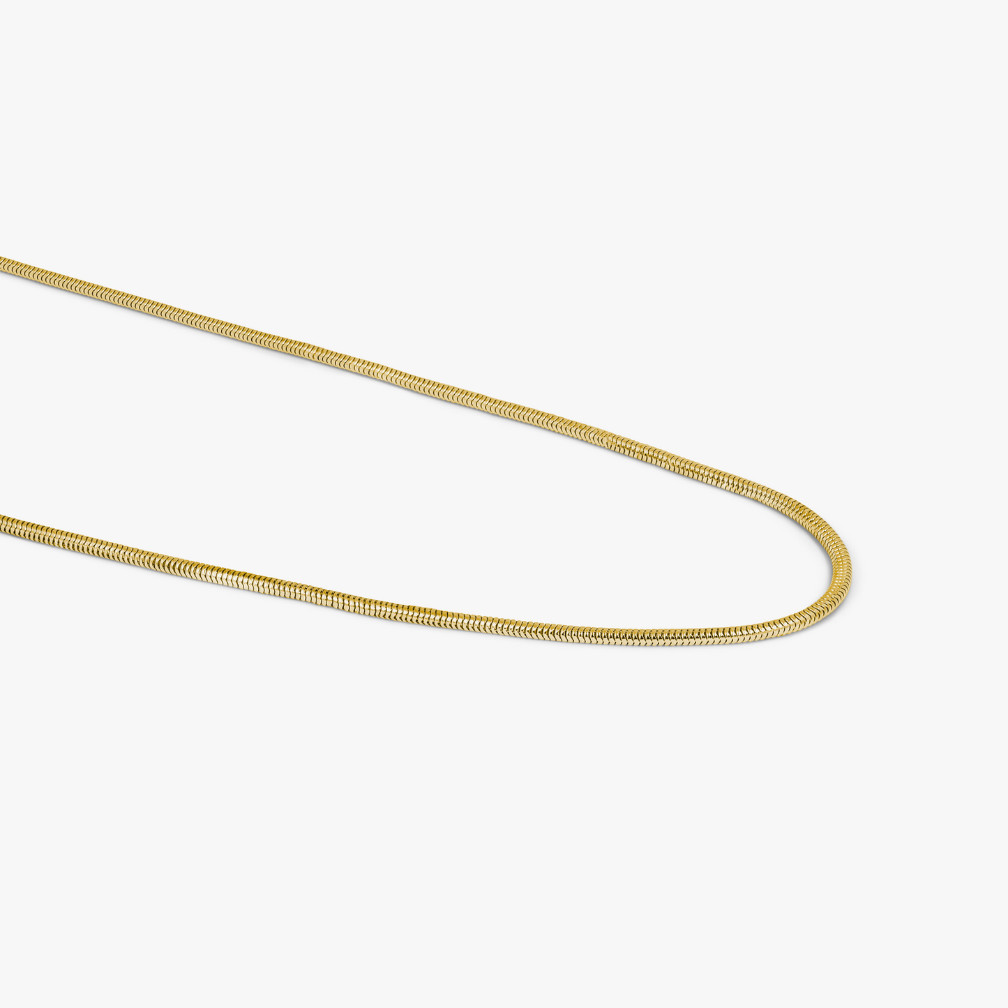 Serpente 2.4MM Snake Chain Necklace In 18K Yellow Gold Plated