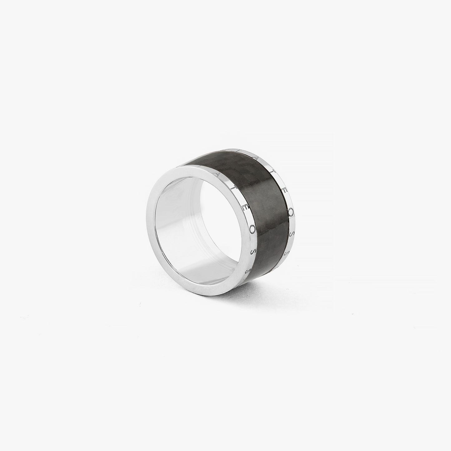 Carbon Fibre Silver Ring