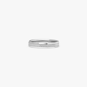 Silver Rhodium Plated Silver Signature Hexade Ring