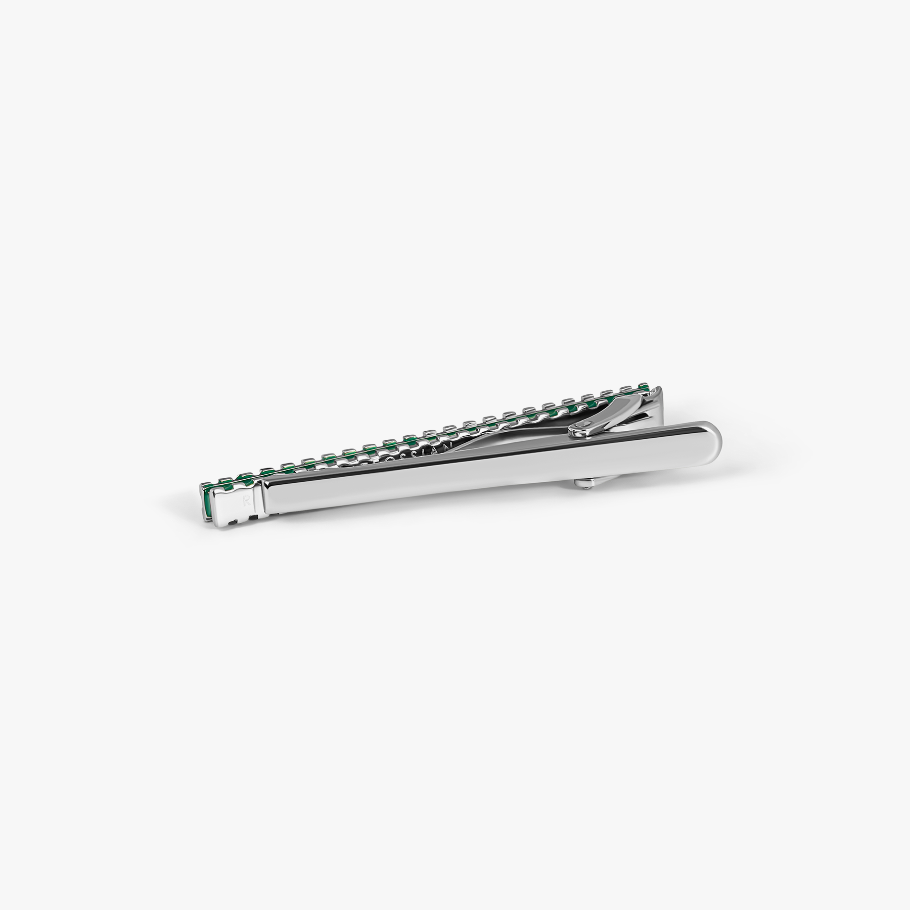 Silver Palladium Plated Heritage Tie Clip